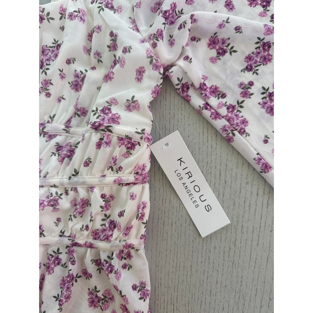 NWT Kirious Floral Cottagecore Ethereal Fairycore Crop Top - Picture 5 of 7